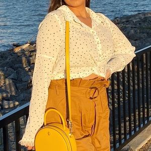 Le Lis Polka Dot Crop Top